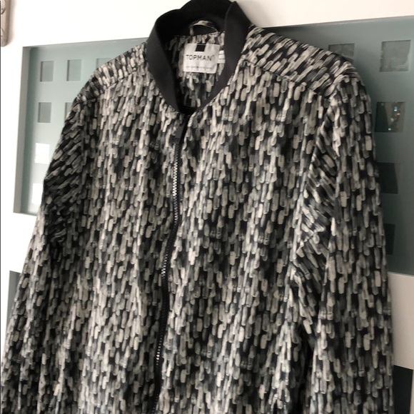 TopMan Paint Stroke Print Bomber Jacket - Picture 2 of 7